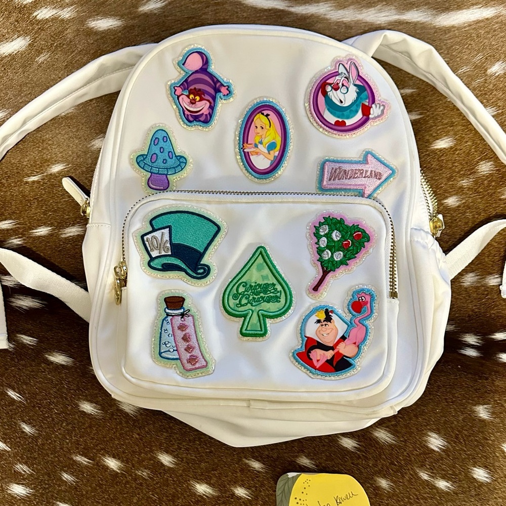 SCL Alice in Wonderland mini backpack in blanc